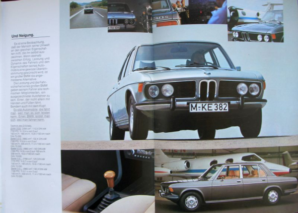 BMW 2500 - 3.3 Li Modelprogram 1975 Carbrochure (10310)